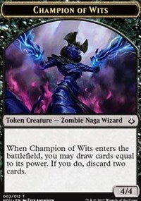 Champion of Wits // Warrior Double-sided Token [Hour of Devastation Tokens] | PLUS EV GAMES 