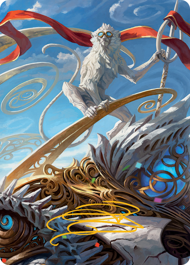 Ragavan, Nimble Pilferer Art Card (Gold-Stamped Signature) [March of the Machine Art Series] | PLUS EV GAMES 