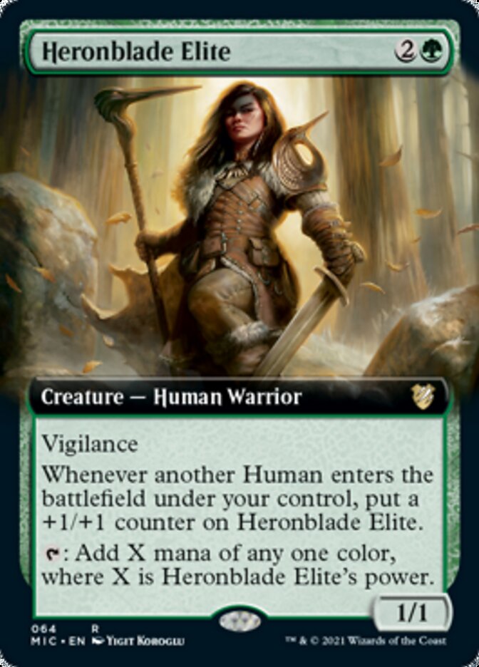 Heronblade Elite (Extended) [Innistrad: Midnight Hunt Commander] | PLUS EV GAMES 