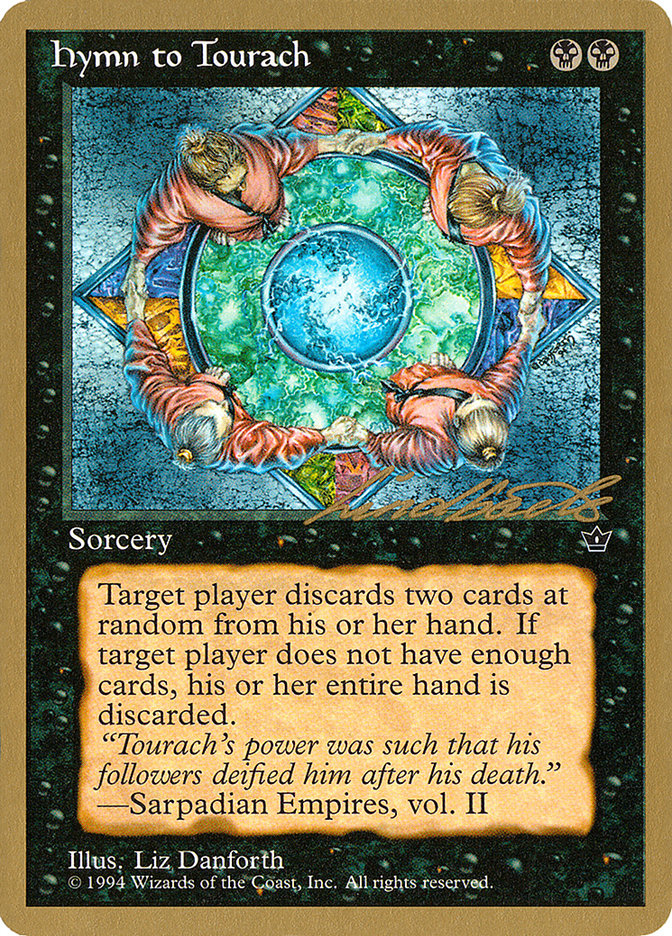 Hymn to Tourach (Circle) (Leon Lindback) [Pro Tour Collector Set] | PLUS EV GAMES 