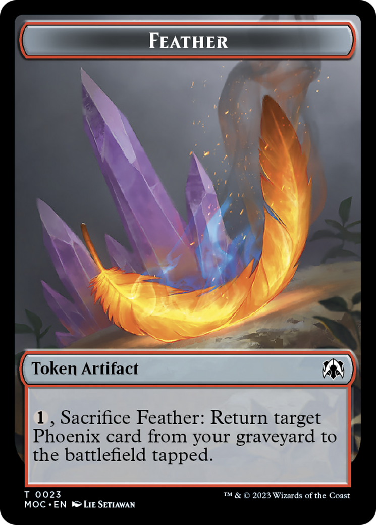 Feather // Servo Double-Sided Token [March of the Machine Commander Tokens] | PLUS EV GAMES 