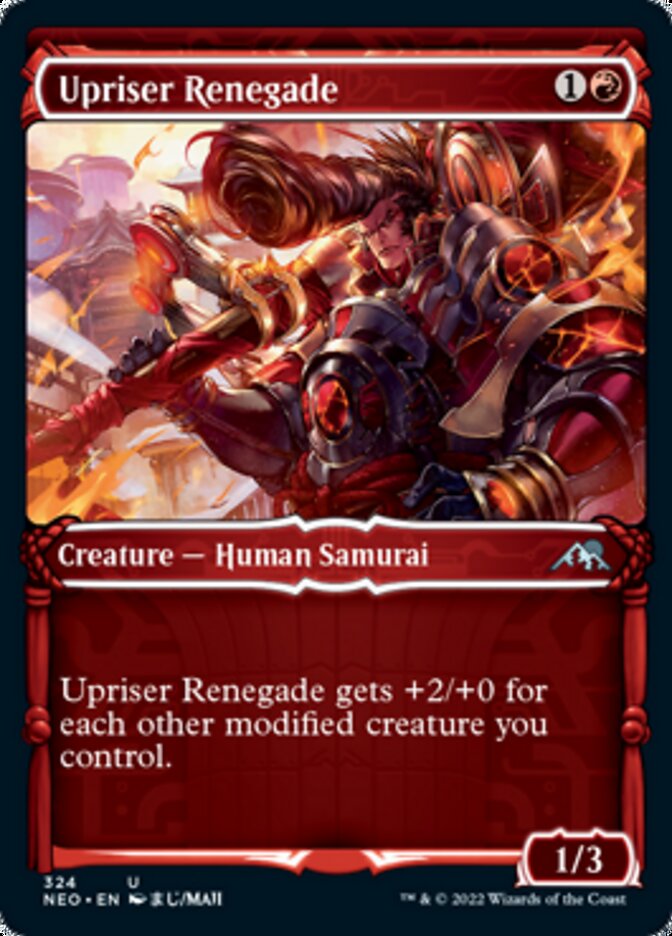 Upriser Renegade (Showcase Samurai) [Kamigawa: Neon Dynasty] | PLUS EV GAMES 