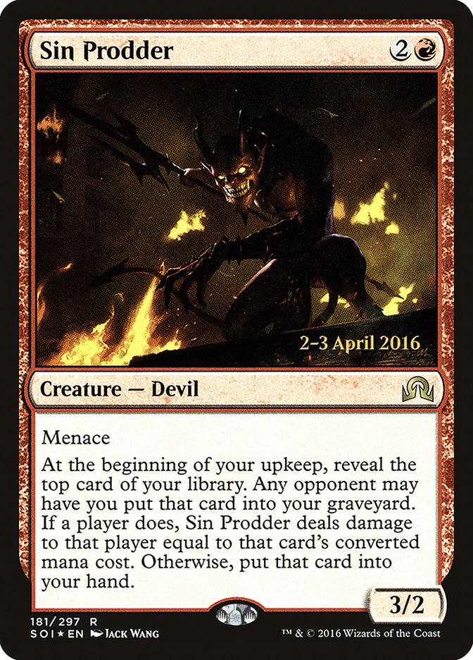 Sin Prodder [Shadows over Innistrad Prerelease Promos] | PLUS EV GAMES 