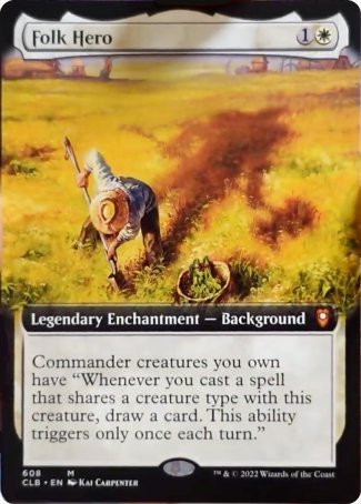 Folk Hero (Extended Art) [Commander Legends: Battle for Baldur's Gate] | PLUS EV GAMES 