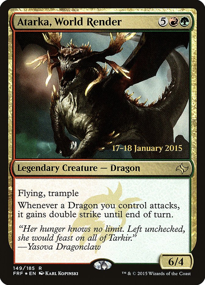 Atarka, World Render  [Fate Reforged Prerelease Promos] | PLUS EV GAMES 