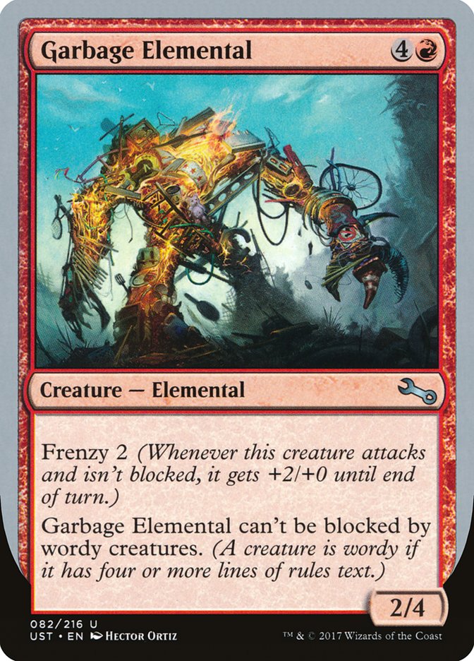 Garbage Elemental (2/4 Creature) [Unstable] | PLUS EV GAMES 