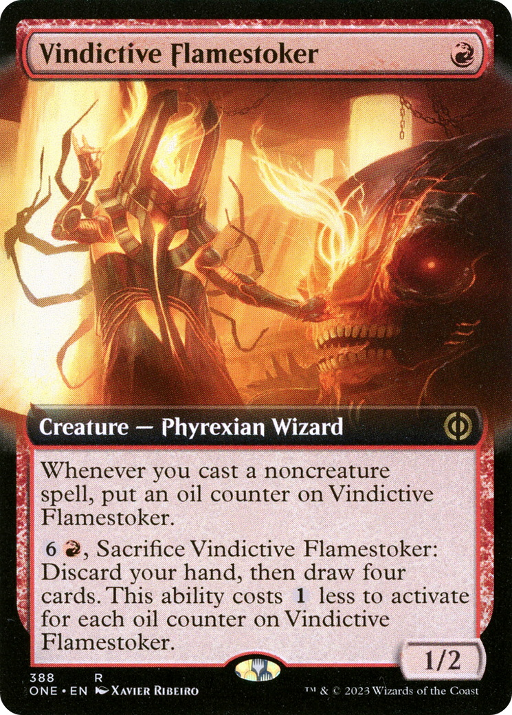 Vindictive Flamestoker (Extended Art) [Phyrexia: All Will Be One] | PLUS EV GAMES 