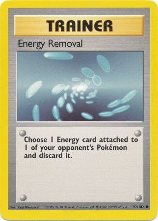 Energy Removal (92/102) [Base Set] | PLUS EV GAMES 