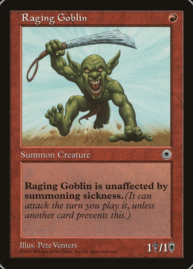 Raging Goblin (No Flavor Text) [Portal] | PLUS EV GAMES 