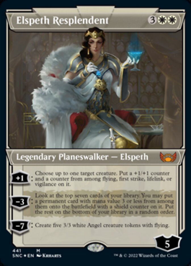 Elspeth Resplendent (Showcase Art Deco Foil Etched) [Streets of New Capenna] | PLUS EV GAMES 