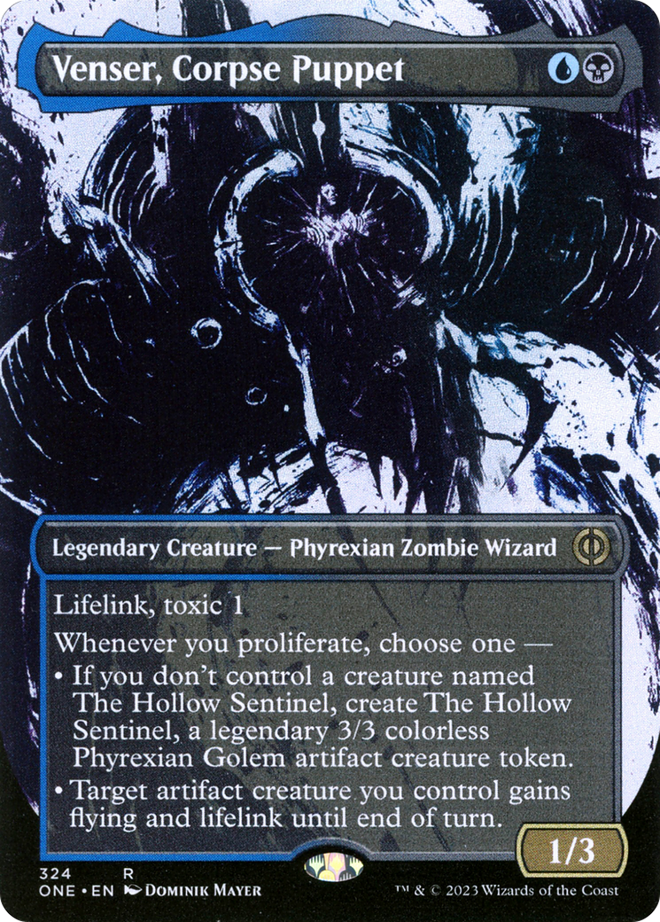 Venser, Corpse Puppet (Borderless Ichor) [Phyrexia: All Will Be One] | PLUS EV GAMES 