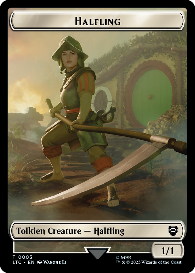 Halfling // Treasure Token [The Lord of the Rings: Tales of Middle-Earth Commander Tokens] | PLUS EV GAMES 