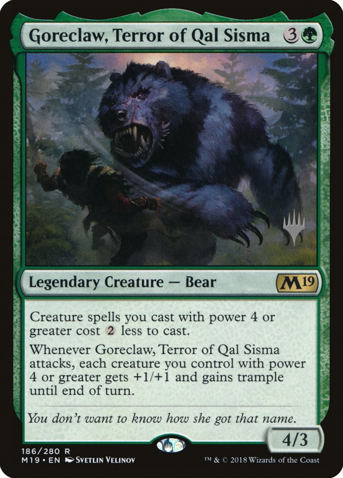 Goreclaw, Terror of Qal Sisma (Promo Pack) [Core Set 2019 Promos] | PLUS EV GAMES 