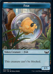 Fish // Wizard Double-sided Token [Streets of New Capenna Tokens] | PLUS EV GAMES 