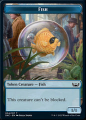 Clue // Fish Double-sided Token [Streets of New Capenna Commander Tokens] | PLUS EV GAMES 