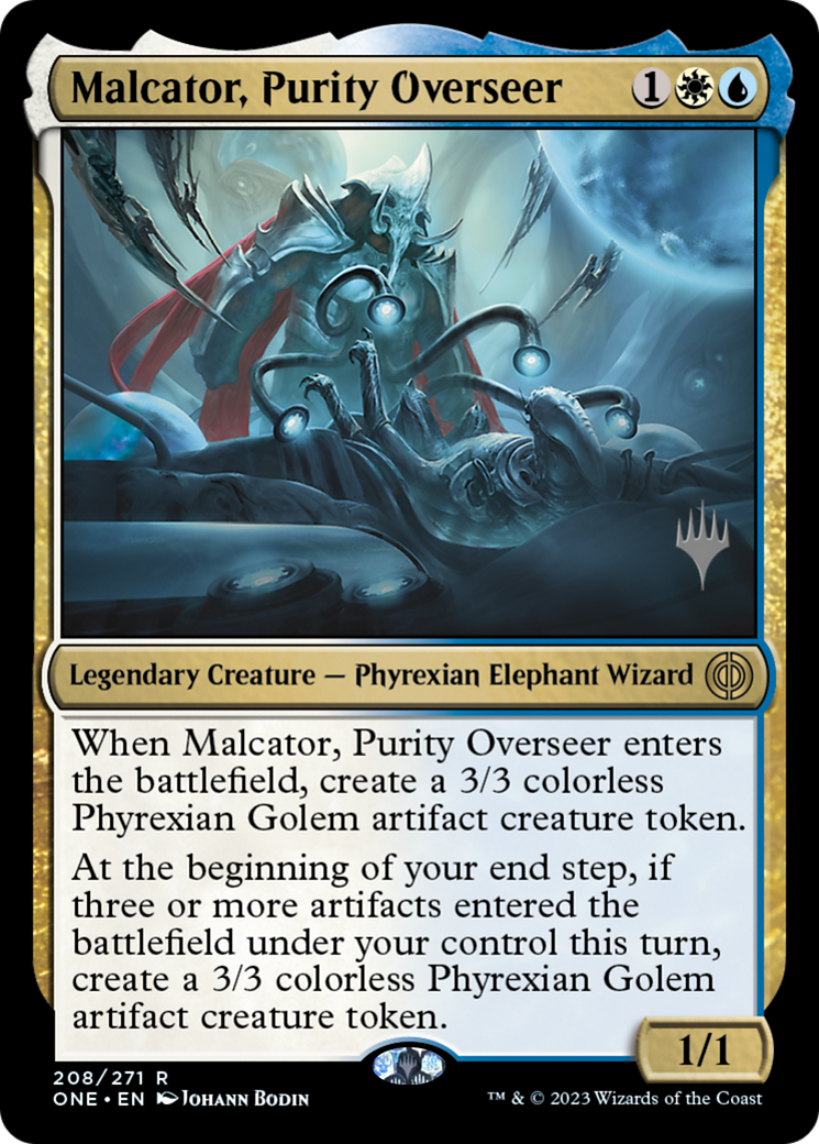 Malcator, Purity Overseer (Promo Pack) [Phyrexia: All Will Be One Promos] | PLUS EV GAMES 