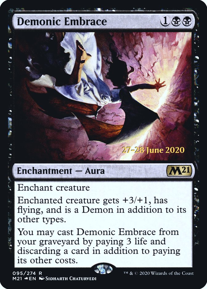 Demonic Embrace  [Core Set 2021 Prerelease Promos] | PLUS EV GAMES 