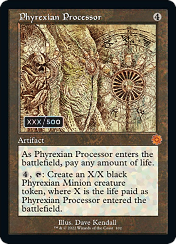 Phyrexian Processor (Retro Schematic) (Serial Numbered) [The Brothers' War Retro Artifacts] | PLUS EV GAMES 