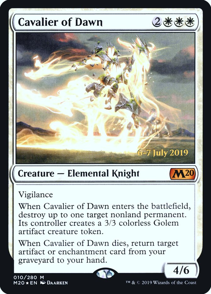 Cavalier of Dawn  [Core Set 2020 Prerelease Promos] | PLUS EV GAMES 