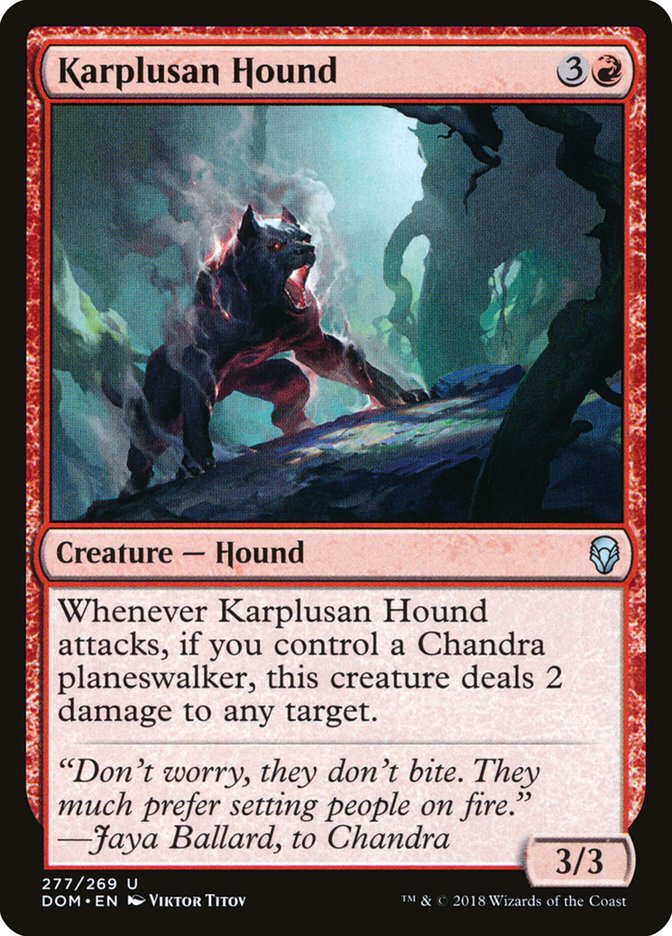 Karplusan Hound [Dominaria] | PLUS EV GAMES 