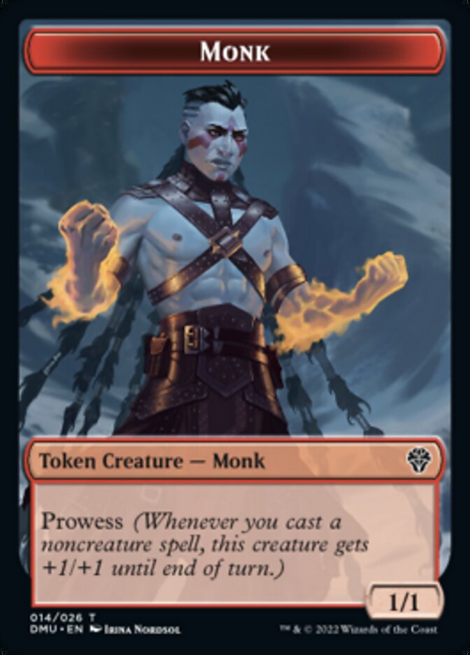 Soldier // Monk Double-sided Token [Dominaria United Tokens] | PLUS EV GAMES 