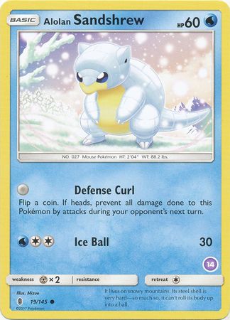 Alolan Sandshrew (19/145) [Sun & Moon: Trainer Kit - Alolan Sandslash & Alolan Ninetales]