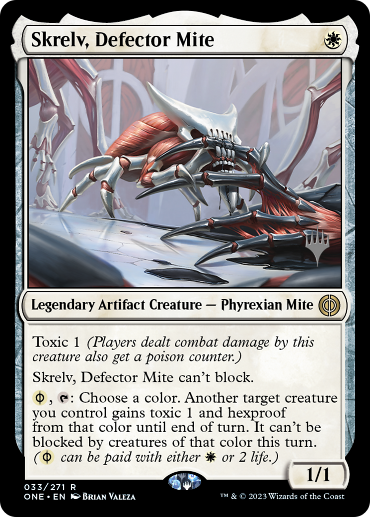 Skrelv, Defector Mite (Promo Pack) [Phyrexia: All Will Be One Promos] | PLUS EV GAMES 