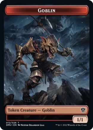 Zombie Knight // Goblin Double-sided Token [Dominaria United Commander Tokens] | PLUS EV GAMES 