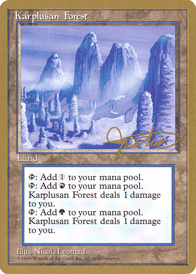 Karplusan Forest (Mark Justice) [Pro Tour Collector Set] | PLUS EV GAMES 