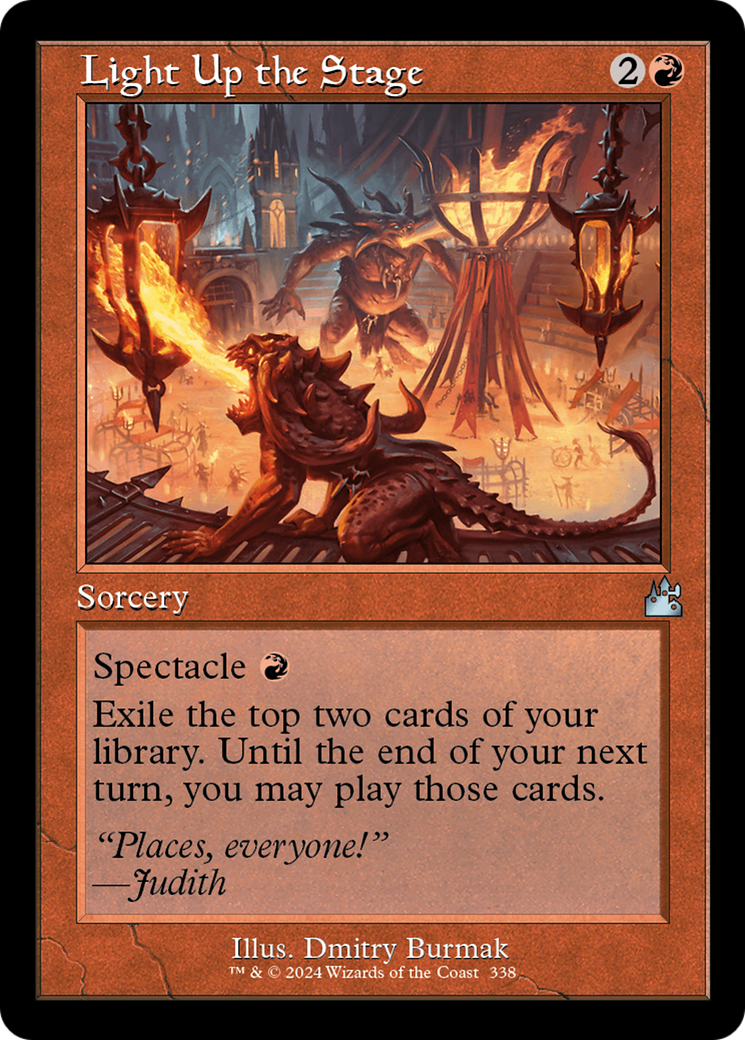 Light Up the Stage (Retro Frame) [Ravnica Remastered] | PLUS EV GAMES 