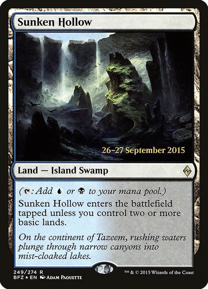 Sunken Hollow  [Battle for Zendikar Prerelease Promos] | PLUS EV GAMES 