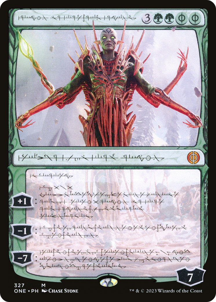 Nissa, Ascended Animist (Phyrexian) [Phyrexia: All Will Be One] | PLUS EV GAMES 