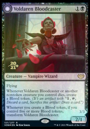 Voldaren Bloodcaster // Bloodbat Summoner [Innistrad: Crimson Vow Prerelease Promos] | PLUS EV GAMES 