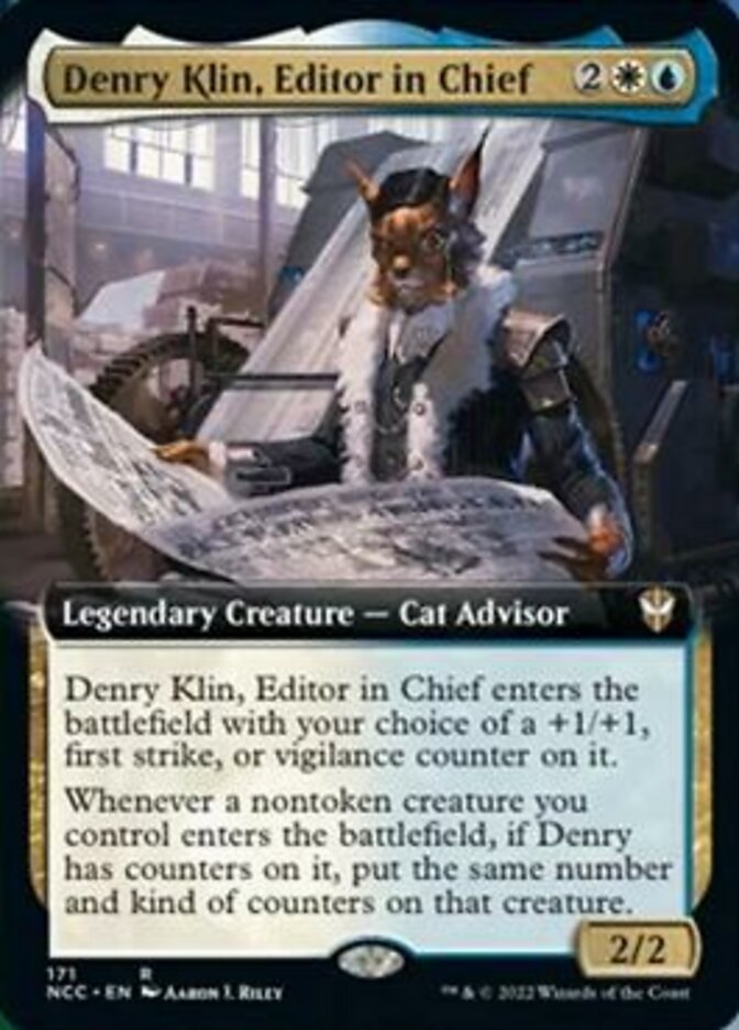 Denry Klin, Editor in Chief (Extended Art) [Streets of New Capenna Commander] | PLUS EV GAMES 