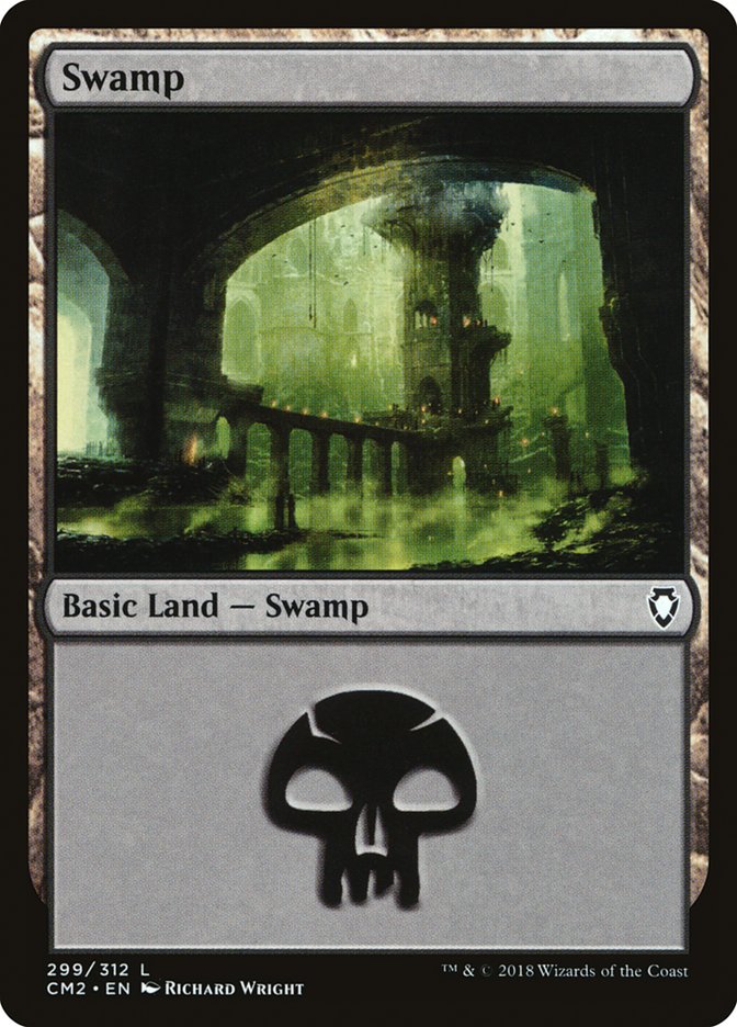 Swamp (299) [Commander Anthology Volume II] | PLUS EV GAMES 