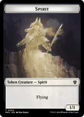 Spirit // Phyrexian Germ Double-Sided Token [Murders at Karlov Manor Commander Tokens] | PLUS EV GAMES 