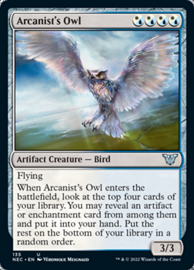 Arcanist's Owl [Kamigawa: Neon Dynasty Commander] | PLUS EV GAMES 