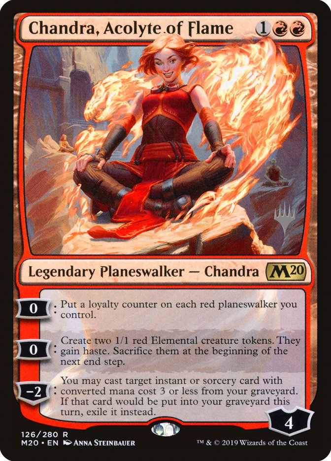 Chandra, Acolyte of Flame (Promo Pack) [Core Set 2020 Promos] | PLUS EV GAMES 