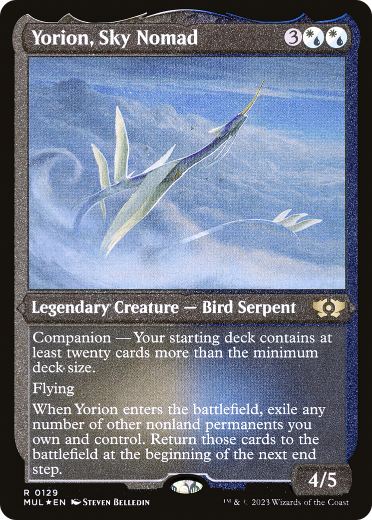 Yorion, Sky Nomad (Foil Etched) [Multiverse Legends] | PLUS EV GAMES 