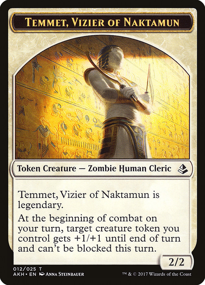 Temmet, Vizier of Naktamun [Amonkhet Tokens] | PLUS EV GAMES 