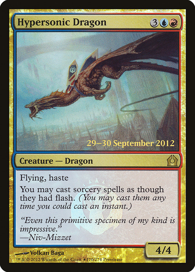 Hypersonic Dragon [Return to Ravnica Prerelease Promos] | PLUS EV GAMES 