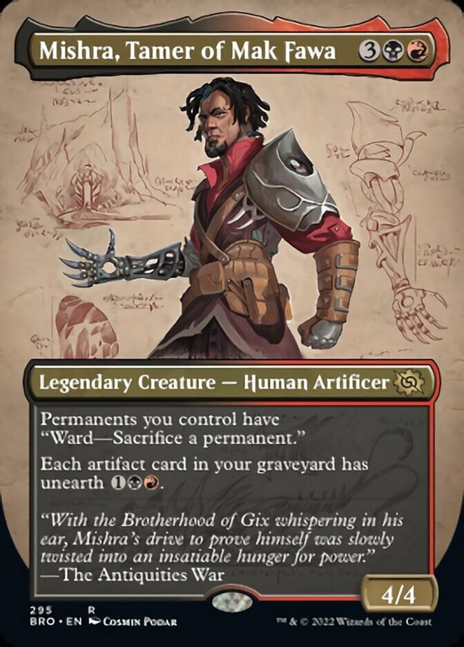 Mishra, Tamer of Mak Fawa (Borderless Alternate Art) [The Brothers' War] | PLUS EV GAMES 