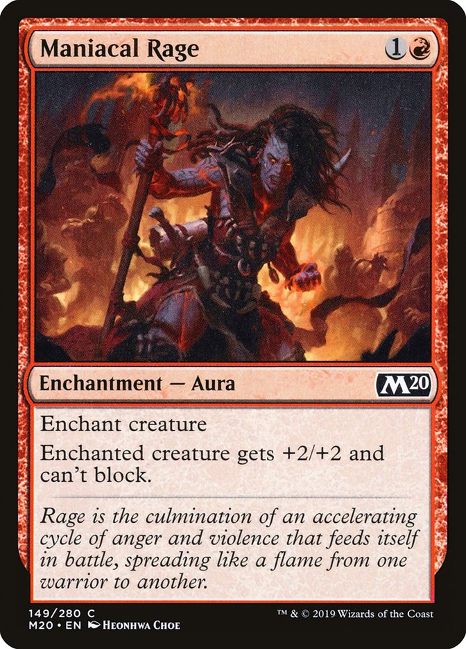 Maniacal Rage [Core Set 2020] | PLUS EV GAMES 