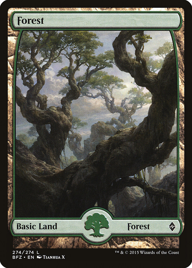 Forest (274) [Battle for Zendikar] | PLUS EV GAMES 