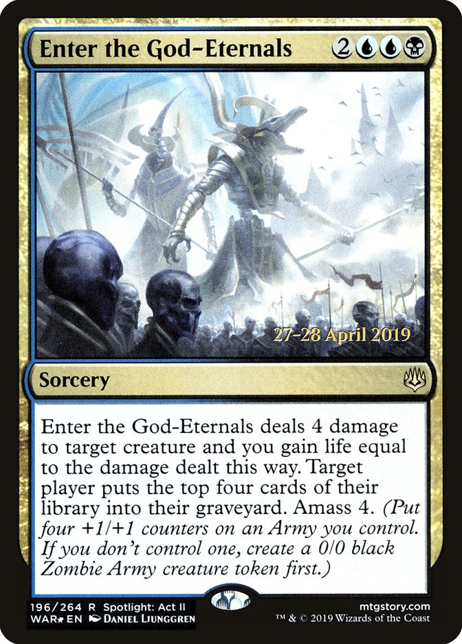 Enter the God-Eternals  [War of the Spark Prerelease Promos] | PLUS EV GAMES 