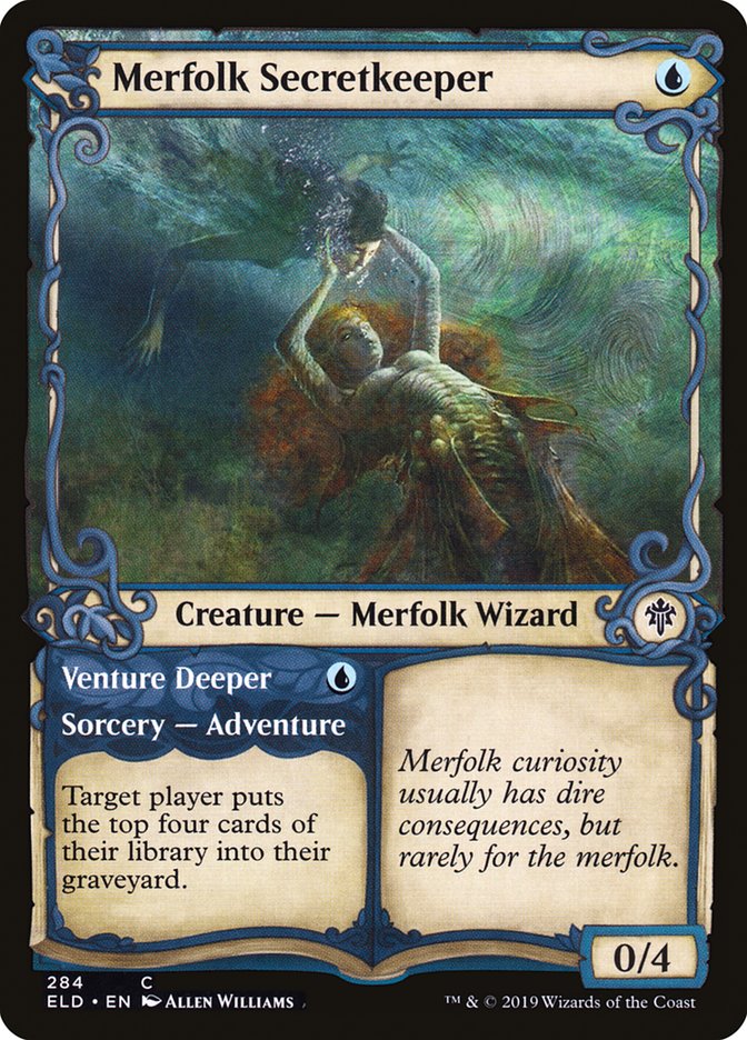 Merfolk Secretkeeper // Venture Deeper (Showcase) [Throne of Eldraine] | PLUS EV GAMES 