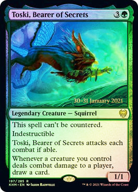 Toski, Bearer of Secrets  [Kaldheim Prerelease Promos] | PLUS EV GAMES 