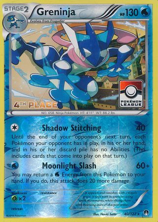 Greninja (40/122) (League Promo 4th Place) [XY: BREAKpoint] | PLUS EV GAMES 