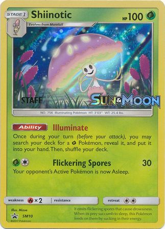 Shiinotic (SM10) (Staff Prerelease Promo) [Sun & Moon: Black Star Promos] | PLUS EV GAMES 