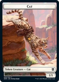 Cat // Plant Double-sided Token [Zendikar Rising Tokens] | PLUS EV GAMES 